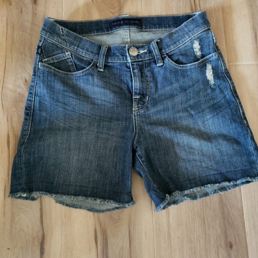 Rock Republic Jean Shorts Size 8 Raw Hem